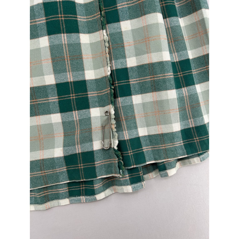 Borderglen Green Plaid Wool Blend Kilt Skirt Made in UK Buckle Wrap Midi NWT - Picture 2 of 14